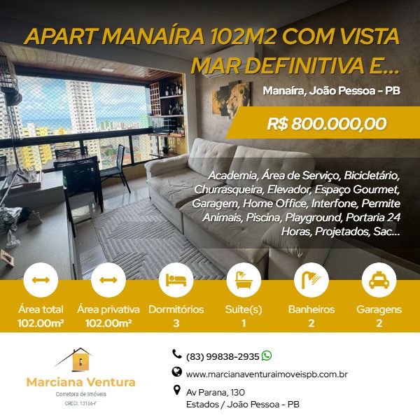 Apartamento - Venda - Mana�ra - Jo�o Pessoa - PB