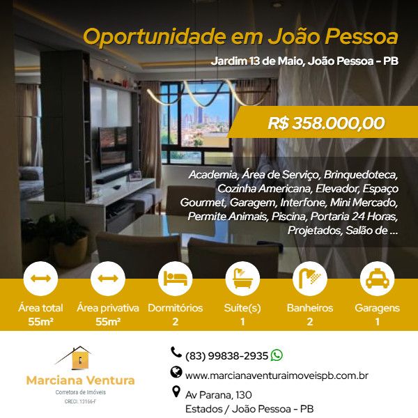 Apartamento - Venda - Jardim 13 de Maio - Jo�o Pessoa - PB
