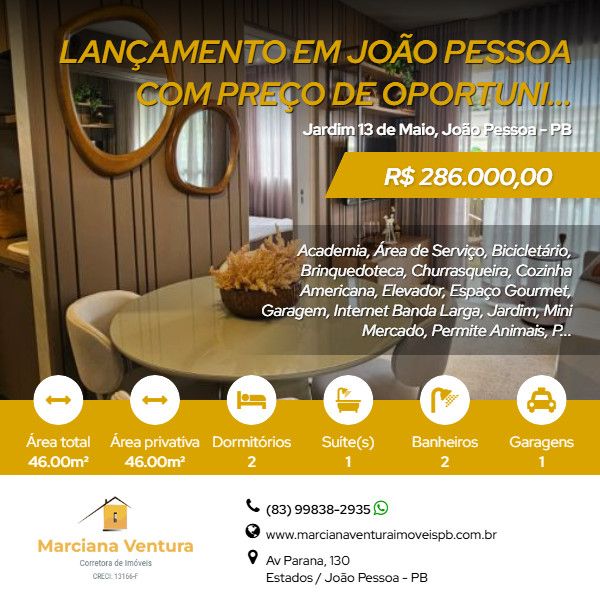 Apartamento - Venda - Jardim 13 de Maio - Joo Pessoa - PB