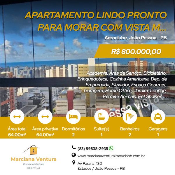 Apartamento Alto Padrão - Venda - Aeroclube - João Pessoa - PB