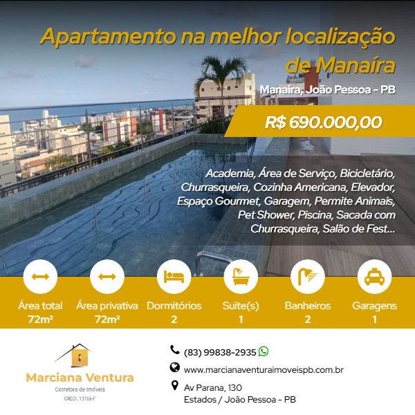 Apartamento - Venda - Manara - Joo Pessoa - PB