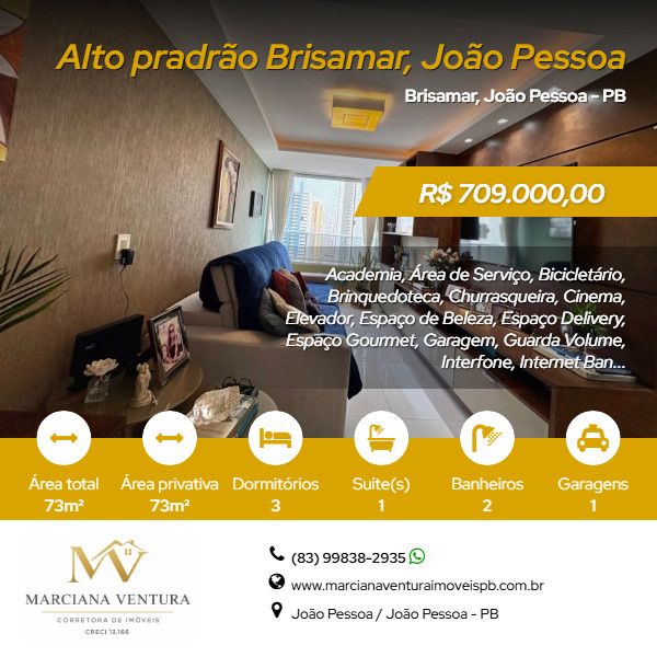 Apartamento Alto Padr�o - Venda - Brisamar - Jo�o Pessoa - PB