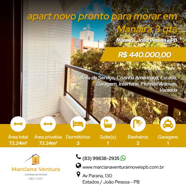 Apartamento - Venda - Mana�ra - Jo�o Pessoa - PB