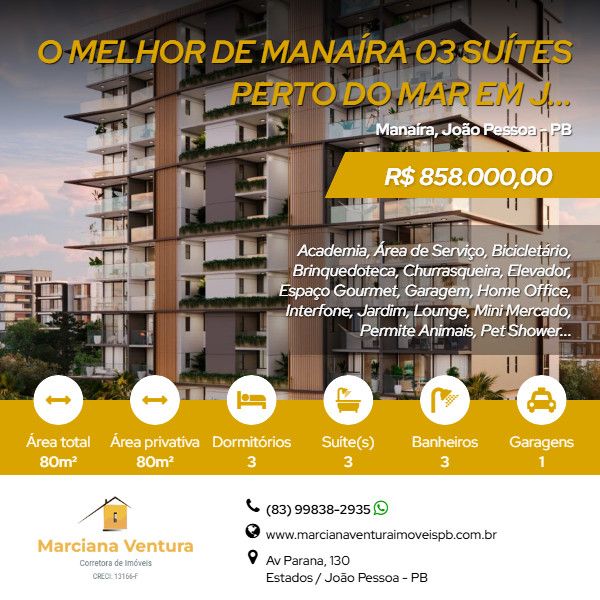 Apartamento Alto Padrão - Venda - Manaíra - João Pessoa - PB