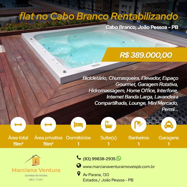 Flat - Venda - Cabo Branco - Jo�o Pessoa - PB