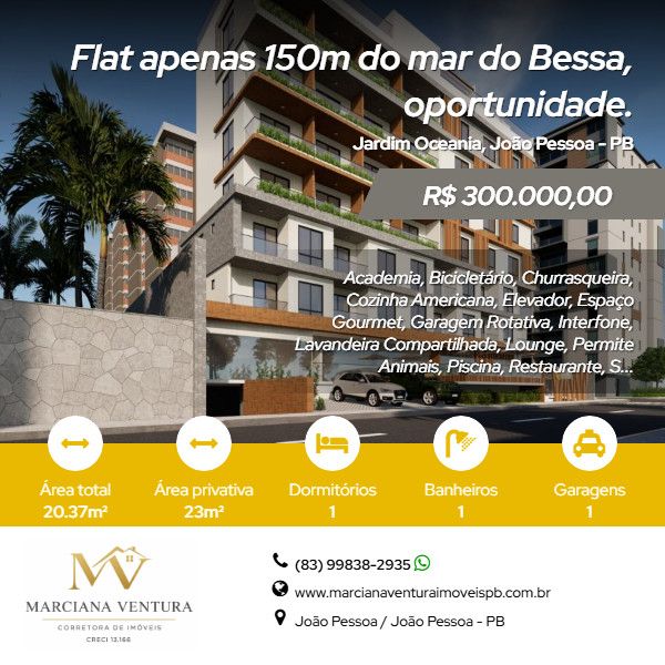 Flat - Venda - Jardim Oceania - Jo�o Pessoa - PB