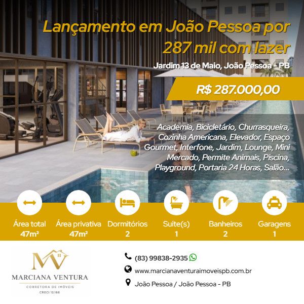 Apartamento - Venda - Jardim 13 de Maio - Jo�o Pessoa - PB