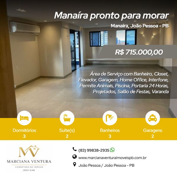 Apartamento - Venda - Mana�ra - Jo�o Pessoa - PB