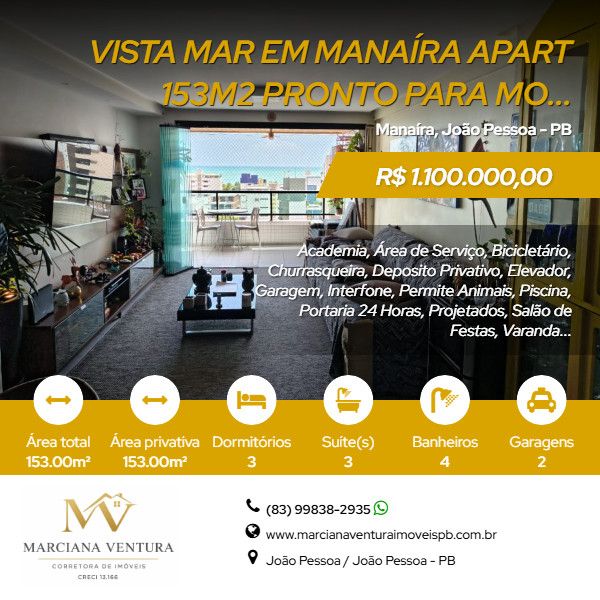 Apartamento Alto Padr�o - Venda - Mana�ra - Jo�o Pessoa - PB