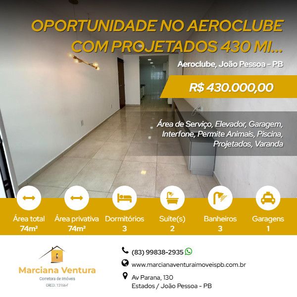 Apartamento - Venda - Aeroclube - Jo�o Pessoa - PB