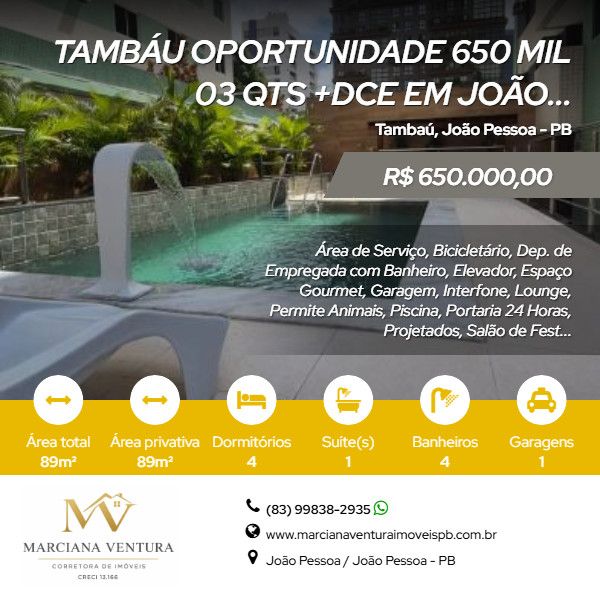 Apartamento - Venda - Tamba� - Jo�o Pessoa - PB