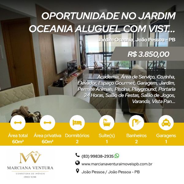Apartamento - Aluguel - Jardim Oceania - Jo�o Pessoa - PB