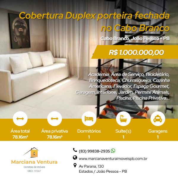 Casa Duplex - Venda - Cabo Branco - Jo�o Pessoa - PB