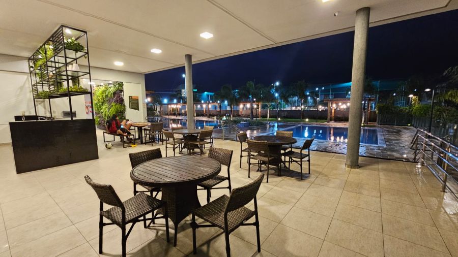 área gourmet na piscina