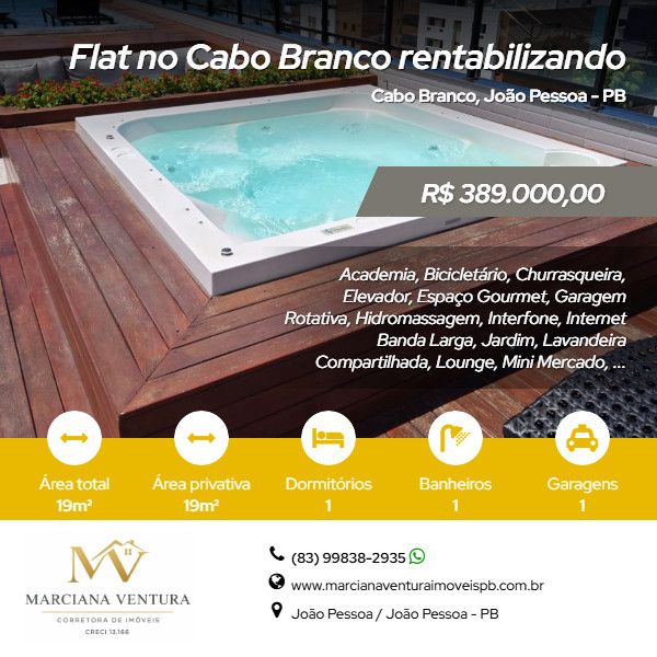 Flat - Venda - Cabo Branco - Jo�o Pessoa - PB