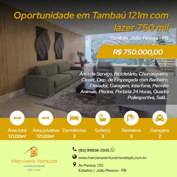 Apartamento - Venda - Tamba� - Jo�o Pessoa - PB