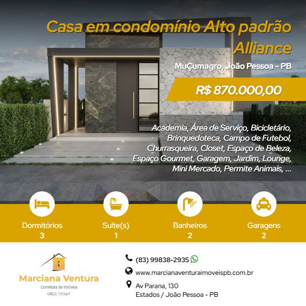 Casa em Condom�nio - Venda - Mu�umagro - Jo�o Pessoa - PB