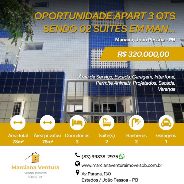 Apartamento - Venda - Mana�ra - Jo�o Pessoa - PB