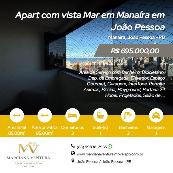 Apartamento - Venda - Mana�ra - Jo�o Pessoa - PB