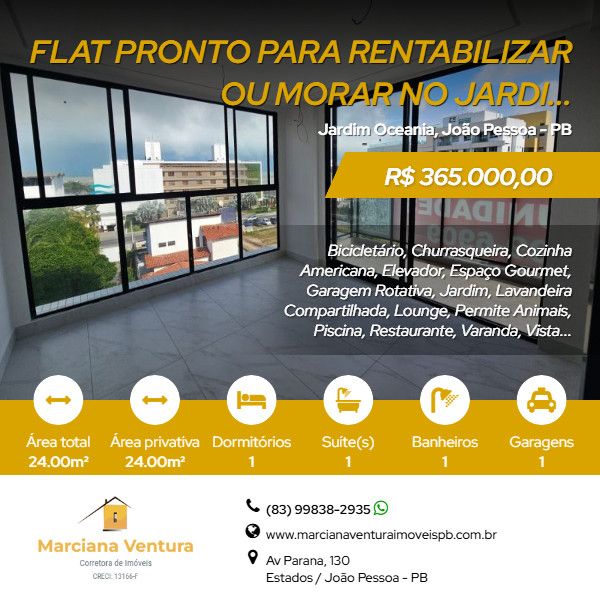 Flat - Venda - Jardim Oceania - Joo Pessoa - PB