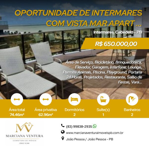 Apartamento - Venda - Intermares - Cabedelo - PB