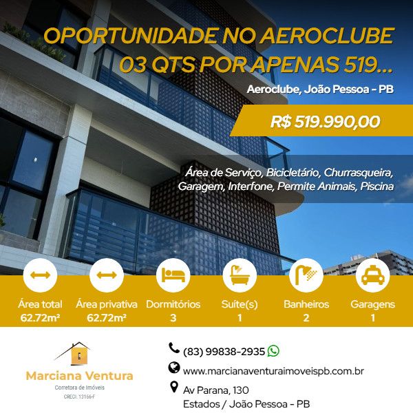Apartamento - Venda - Aeroclube - Jo�o Pessoa - PB