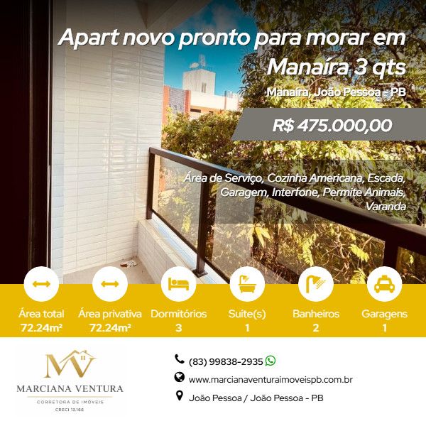 Apartamento - Venda - Mana�ra - Jo�o Pessoa - PB
