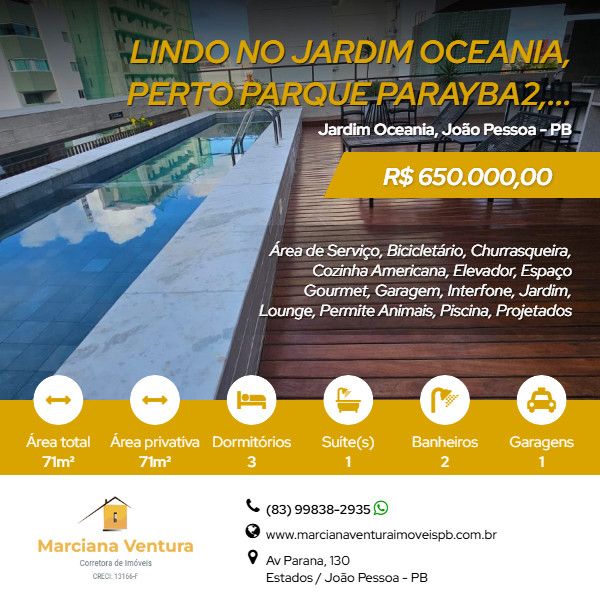 Apartamento - Venda - Jardim Oceania - Joo Pessoa - PB